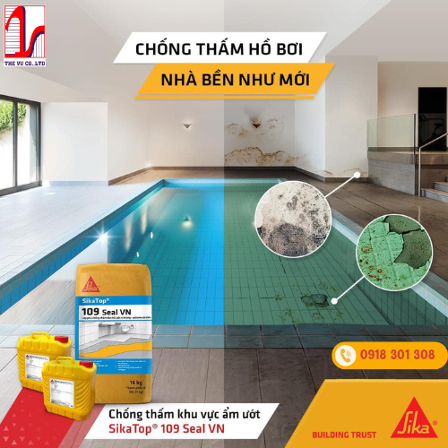 CHỐNG THẤM SIKATOP 109 SEAL - CHỐNG THẤM SÂN THƯỢNG, SÀN MÁI, NHÀ VỆ SINH